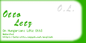 otto letz business card